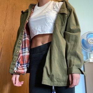 Oversized army green jacket